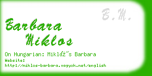 barbara miklos business card